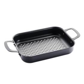 019ds Tramontina 80905/019ds Grill Pan 11 Inch Rectangular Carbon Steel Side Handles Oven Safe Heavy-duty Rivets