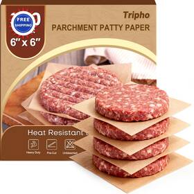 Pps09 Tripho Patty Paper Sheets 360 Count 6 X Heavy Duty Separating Parchment No-stick Burger