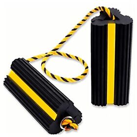 Tructars Rubber Wheel Chock 2 Pack Heavy Duty Rv Blocks With Long