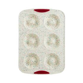 05121016 Trudeau Structure Silicone 6 Cavity Donut Pan Confetti/fuchsia