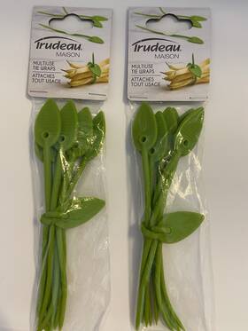 Trudeau 063562518796 New Nip 2 Packs Silicone Tie Wraps Multi Use Reusable Heat Resistant Trudeau 063562518796 New Nip 2 Packs Silicone Tie Wraps Multi Use Reusable Heat Resistant