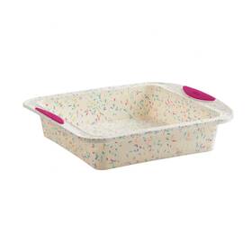 05118556 Trudeau 063562661485 Square Silicone Cake Pan 8x8in Confetti