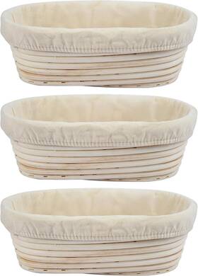 Tt2121 Tt2223211 3pcs Banneton Bread Proofing Basket 10 Inch Oval Sourdough Proo