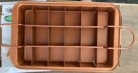 Tv Direct 674986026967 Copper Brownie Pan 13 Inch Nonstick Divided For Individual Pieces. Holiday Baking