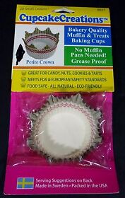 8811 Two Cupcake Creations 20 Ct Petite Small Crown Muffin Nut Baking Cups 40 Total