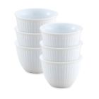 U4dmjkyhxi General Ribbed Porcelain Oz Custard Cups In White Set Of
