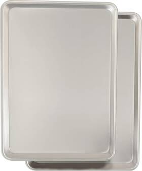 Chef01 Umite Chef Commercial Quality Baking Sheet Pan Set Natural Aluminum 18x13in Sliver