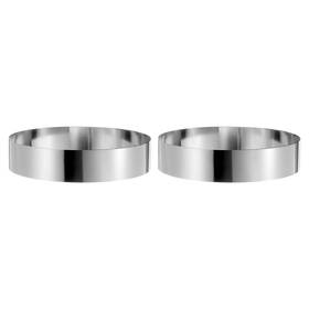 Uxcell 641832054924 2pcs Round Cake Ring 9 X 2 Inch Stainless Steel Pastry Mousse Dessert