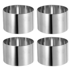 Uxcell 641832055075 4pcs Round Cake Ring 3 X 2 Inch Stainless Steel Pastry Mousse Dessert