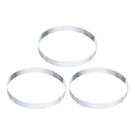 Uxcell 641832055495 3pcs Stainless Steel Cake Rings 7.9 Inch Round Perforated Baking Dessert Ring