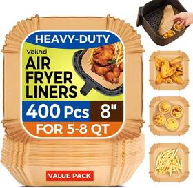 V-400-s8 Vailnd 400 Pcs Air Fryer Paper Liners 8 Inch Square Natural V-400-s8 Vailnd 400 Pcs Air Fryer Paper Liners 8 Inch Square Natural