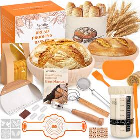 Vedalio 729920147533 Sourdough Bread Baking Supplies Starter Kit Proofing Basket Vedalio 729920147533 Sourdough Bread Baking Supplies Starter Kit Proofing Basket
