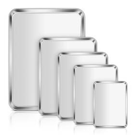 Vesteel 721820846950 Baking Sheet Set Of 5 16/12/10.5/9/7 Inch Stainless Steel Pan