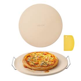 Vv40615r Vevor Pizza Stone 16 In Round Cordierite Baking For Oven And Bbq Grilling