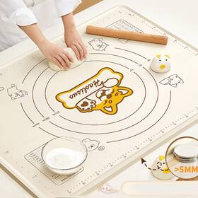 Vigovita 753557896632 Silicone Baking Mat - Non-stick Non-slip With Measurements Heat Resistant Up