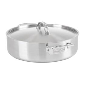 4015-1064cs Viking 5-ply Casserole Pot With Lid 6.4 Quart Stainless Steel Cooking Pan