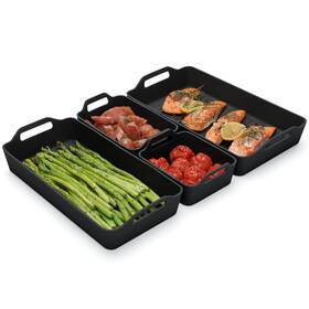 Spd-1 Vinino Large Silicone Baking Tray Dividers For Oven Cooking And Meal Prep Sturdy