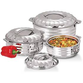 Vinod 827016121952 4-piece Insulated Casserole Food Warmer/cooler Hot Pot Gift Set 4000ml 5000m