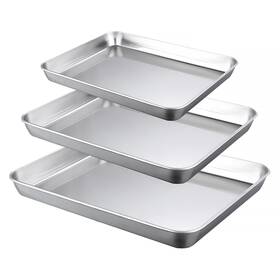 Vkizikv 725944707364 Baking Sheets Set Of 3 Sheet Pan For Toaster Oven Stainless Steel Co