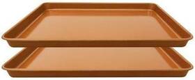 Volar 445029570500 Ihanini Set Of 2 Nonstick Copper Baking Sheets 11 Inch X 16 Cookie Sheet Pan Nons