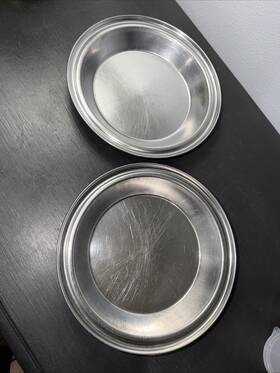 6279 Vollrath Set Of 2 Juice Catcher Pie Pans 8 Inch Stainless Steel