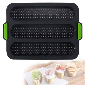 W Wbld 502157469267 Silicone Baguette Pannonstick 3 Ave Loaves French Toast Bread Baking Tray Bake M