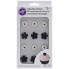 W2219 Wilton Royal Icing Decorations White Flowers 070896722195
