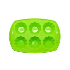 Wah Tad Trading 098338900260 Prime Cook Silicone Flower-shaped 6-count Cupcake Pan Green 6 Count Wah Tad Trading 098338900260 Prime Cook Silicone Flower-shaped 6-count Cupcake Pan Green 6 Count