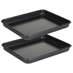 Walooza 659676235652 11 Inch Baking Sheets Pan Nonstick Set Of 2 1-inch Deep Trays