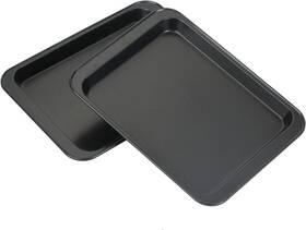 Walooza 659676235720 Small Baking Sheet 2 Pack 8 Inch Carbon Steel Half Toaster Oven Pan Tray Replace