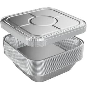 Wb2312191601 Wanbao 20 Pack Foil Pans With Lids 8 X Inch Disposable Aluminum Tin Baking Pa