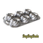 Warm Creme Heritage Hand Wash Anglaise Cast Aluminum Bundtlette Silver Cakes Pan 5691764343776