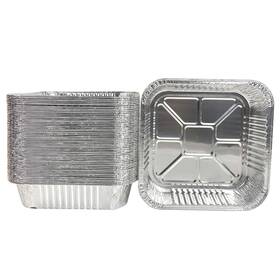 Waytiffer 012960308754 50pack- 8 X Aluminum Foil Pans Disposable Heavy Duty Square Baking Cake Pan