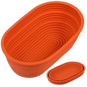 Wa23039 Webake Oval Bread Proofing Basket Silicone 10 Inches Collapsible Sourdough Baking