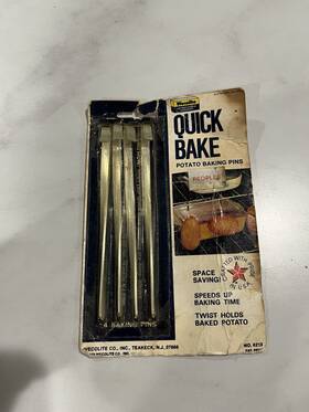 22pa12 Wecolite Nos Vtg Quick Bake Baked Potato Baking Pins 22pa12 Wecolite Nos Vtg Quick Bake Baked Potato Baking Pins