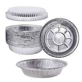 Whdepot 763753372359 8ftft Inch Round Tin Foil Pans Disposable Aluminum With Clear Lids 30 Pac Whdepot 763753372359 8ftft Inch Round Tin Foil Pans Disposable Aluminum With Clear Lids 30 Pac