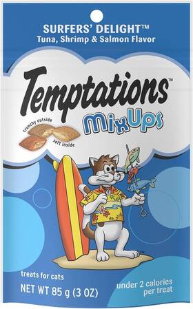 Whiskas 023100001586 Temptations Cat Treats Surfer Delight Mix Up 3 Ounce 12 Per Case Whiskas 023100001586 Temptations Cat Treats Surfer Delight Mix Up 3 Ounce 12 Per Case