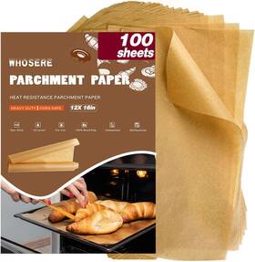 Whhpz02 Whosere Parchment Paper Sheets 100 Pcs Non-stick 12 Inch X 16 -100 Brown Whhpz02 Whosere Parchment Paper Sheets 100 Pcs Non-stick 12 Inch X 16 -100 Brown