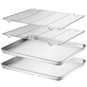 Wildone 700401777449 Baking Sheet And Rack Set 2 Sheets Racks Stainless Steel Cookie