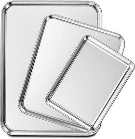 Kp01tokp50 Wildone Baking Sheet Set Of 3 Stainless Steel Cookie Pan 9/
