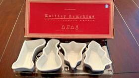 44t374 Williams-sonoma Holiday Ramekins Set Of 4 Different Forms New In Original Box
