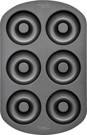 0265632 Wilton 6-cavity Doughnut Baking Pan Makes Individual Full-sized 3 3/4 Inch Donuts O 0265632 Wilton 6-cavity Doughnut Baking Pan Makes Individual Full-sized 3 3/4 Inch Donuts O