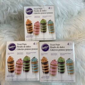 Wilton 070896117939 Treat Pops 3 Packages Of 4-count Each 12 Total 7.25 Inches High