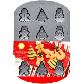 Wilton 070896164759 Non Stick Christmas Cookie Biscuit Or Chocolate 12 Cavity Mold Pan New