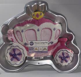 2105-1027 Wilton 070896215277 New Princess Carriage Cake Pan Tin Girls Party Themed Retired 2105-1027 Wilton 070896215277 New Princess Carriage Cake Pan Tin Girls Party Themed Retired