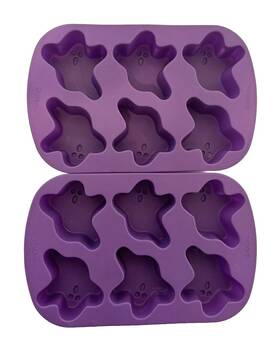 Wilton 070896508775 Non Stick Two Silicone Ghost Molds Halloween Baking Oven Freezer Safe Wilton 070896508775 Non Stick Two Silicone Ghost Molds Halloween Baking Oven Freezer Safe