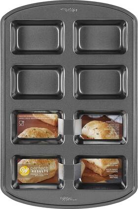 191002692 Wilton Perfect Results Non-stick Mini Loaf Pan 8-cavity 15.2 In X 9.5