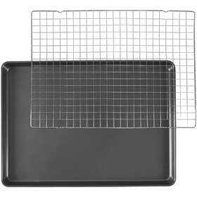 191003059 Wilton Bake It Better Steel 15x21 Inch Cookie Pan And 14.5x20 Chrome Cooling Grid