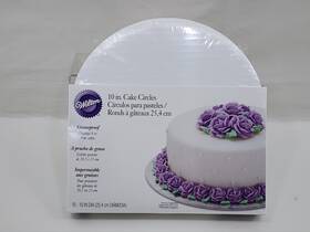 2104-1153 Wilton 10 Inch Cake Circles Greaseproof Pack For 8-9in Cakes