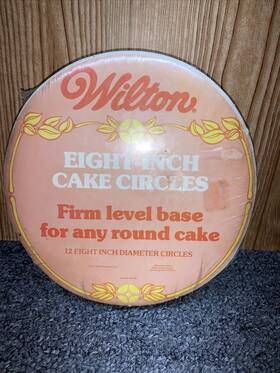 2104-80 Wilton Set Of Brand New Sealed 8 Inch Round Cake Circles Vintage 1977 2104-80 Wilton Set Of Brand New Sealed 8 Inch Round Cake Circles Vintage 1977